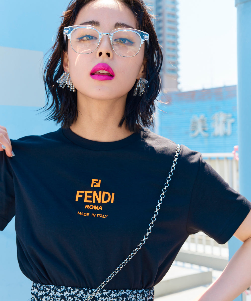●新品/正規品● Fendi Kids ロゴパッチワーク Tシャツ