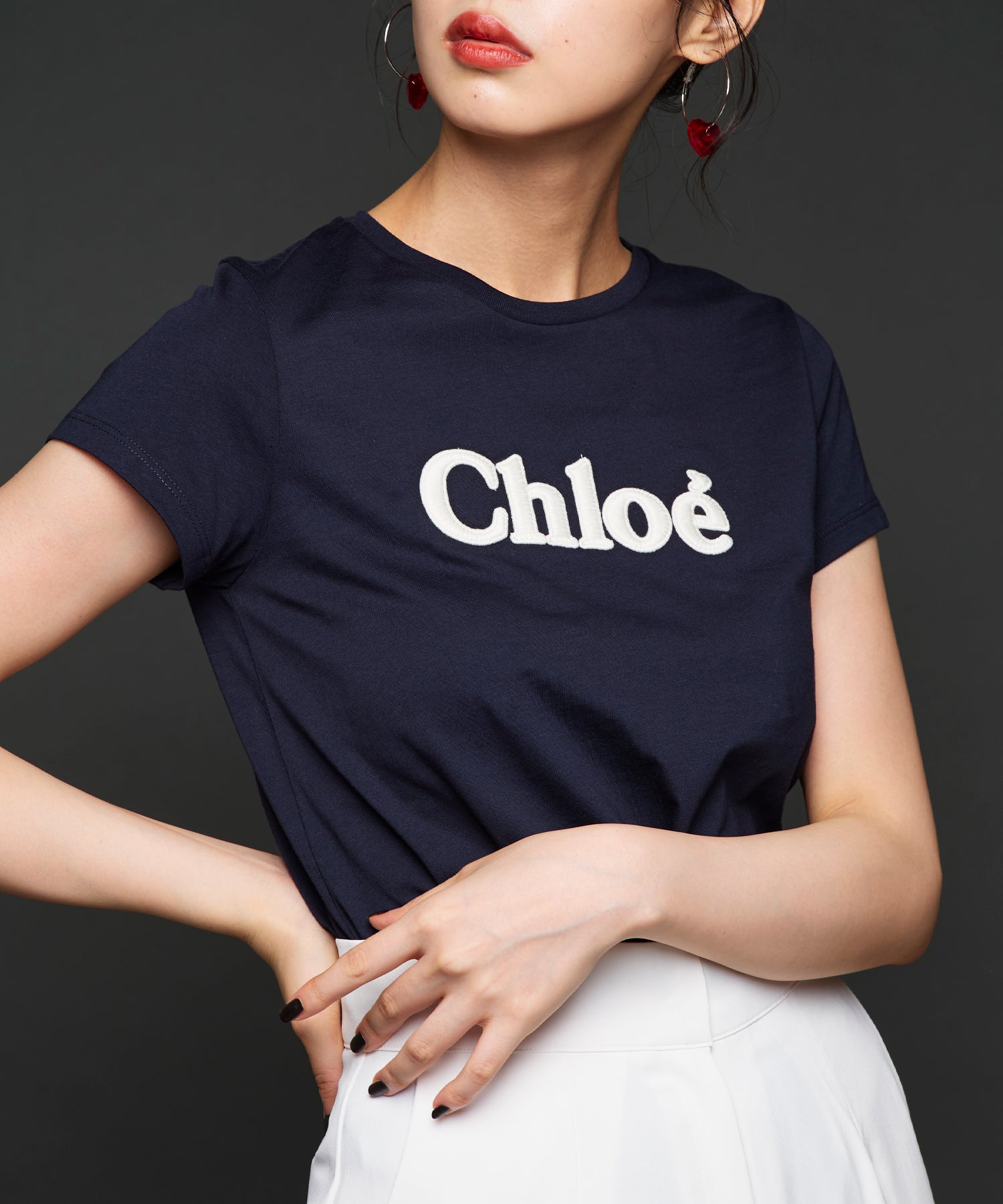 新品☆ Chloe(クロエ) ロゴ Tシャツ-